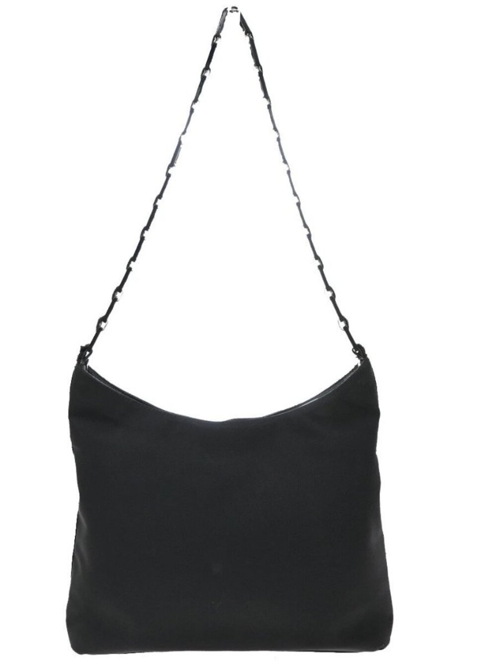 SALVATORE FERRAGAMO Logo Vara Tote Shoulder Bag Nylon Leather Black 07SA254